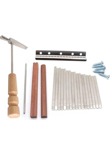17 Tuşları Kalimba Dıy Kiti Thum Piyano Yedek Parçaları Tuşlu Köprü Ayar Çekiç Kiti Kalimba Aksesuarları (Yurt Dışından)