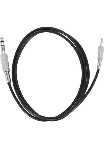 4.9ft 3.5mm 1/8 Inç Erkek - 6.35MM 1/4 Inç Erkek Stereo Ses Kablosu Sıcak Siyah (Yurt Dışından)