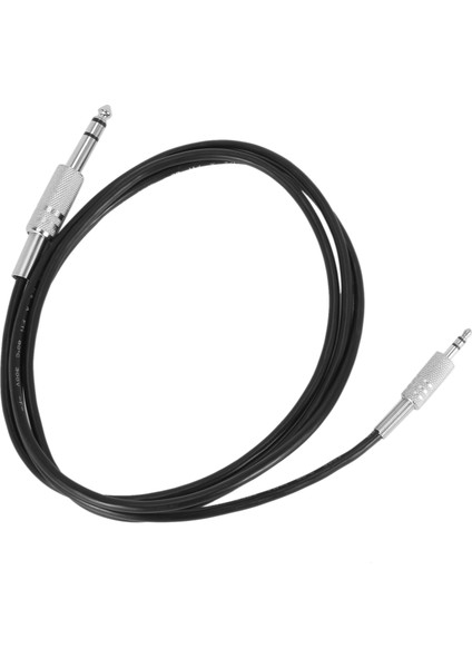 4.9ft 3.5mm 1/8 Inç Erkek - 6.35MM 1/4 Inç Erkek Stereo Ses Kablosu Sıcak Siyah (Yurt Dışından)