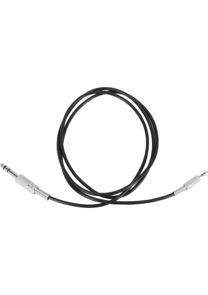 4.9ft 3.5mm 1/8 Inç Erkek - 6.35MM 1/4 Inç Erkek Stereo Ses Kablosu Sıcak Siyah (Yurt Dışından)