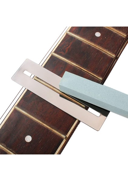 Gitar Temizleme Aracı 2 Takım Gitar Klavye Lehçe Gitar Fret Dosya Muhafızları Gitar Taşlama Taş Klavye Fret Koruyucu Gitar Bas Için Luthier Aracı (Yeşil) (Yurt Dışından)