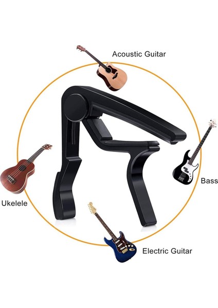 Gitar Tamir ve Bakım Alet Seti Dize Değiştirme Aracı Tuner Capo Üçü Bir Arada Sarma Teli (Yurt Dışından)