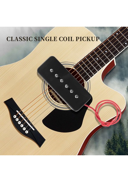 Boyun Köprüsü Sabun Bar Seti P90 Pikap Alnico 5 Elektro Gitar Pikap Tek Bobin Gitar Parçaları Siyah (Yurt Dışından)