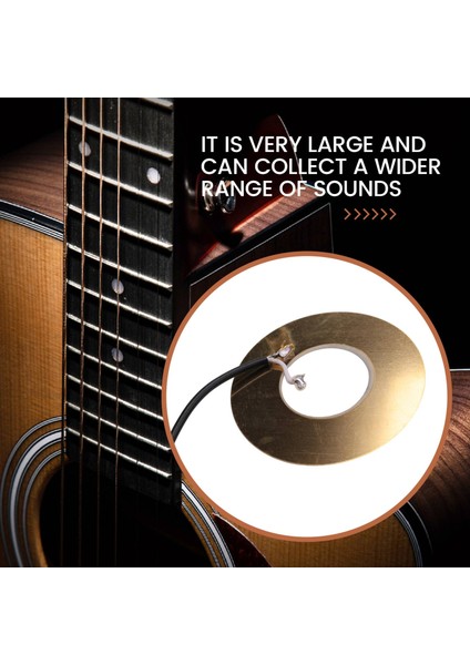 2 Adet 50 mm Gitar Pikap Piezo Dönüştürücü Kablolu Amplifikatör ile 6.35 mm Çıkış Jakı Akustik Gitar Ukulele Puro Kutusu Gitar (Yurt Dışından)