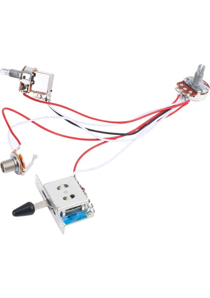 Elektro Gitar Kablolama Kiti 1 Cilt 1 Ton 3 Geçiş Anahtarı 500 K Tencere Jack 1 Takım (Yurt Dışından)