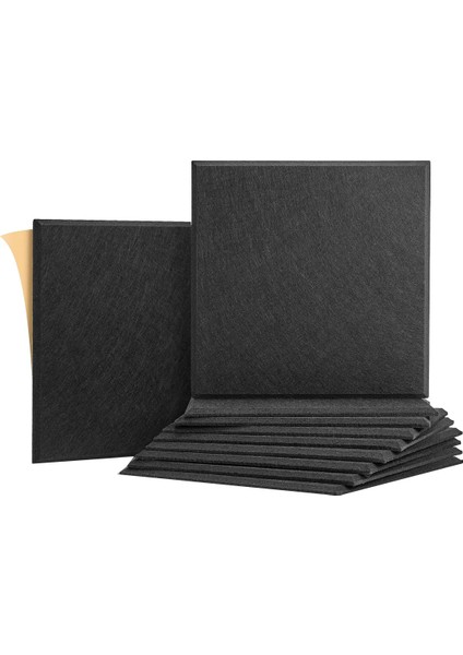 Duvarlar Için 10 Paket Ses Geçirmez Paneller, Kendinden Yapışkanlı Akustik Paneller 12X12X0.4IN Kayıt Stüdyosu, Ofis, Ev, B (Yurt Dışından)