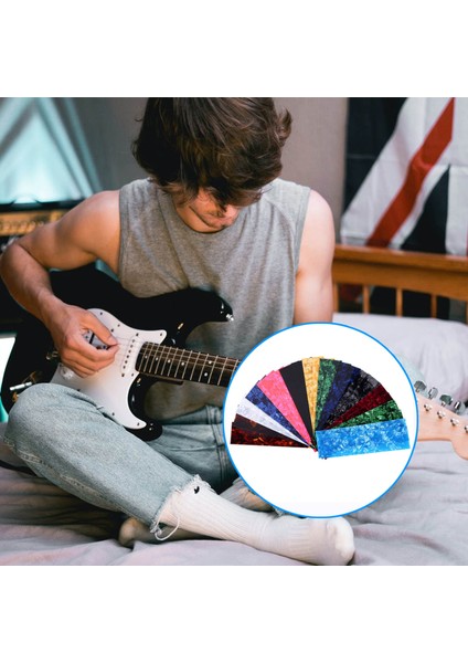 Dıy Gitar Seçim Punch Sayfaları Müzisyenler Selüloit Gitar Seçim Şeritleri Üç Kalınlığı 0.46/0.71/0.96 cm Rastgele Renk (Yurt Dışından)