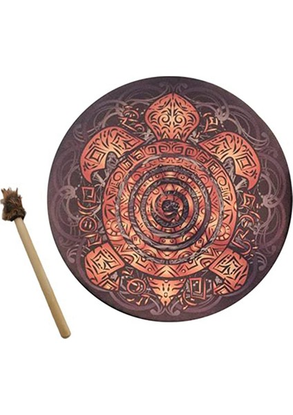 Şamanik Davullar, Bagetli 10 Inçlik Ağaç Dekoratif Tasarım, Ruhsal Müzik Için Ses Şifacı Şamanik Davullar (Yurt Dışından)