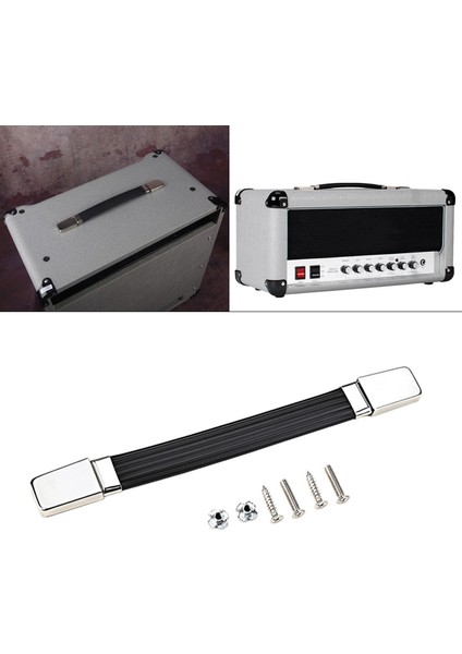 Gümüş Kaplama Uç Kapakları ile Gitar Tüpü Amplifikatör Dolap Kolu Hoparlör Kabini Amp Askı Kolu (Yurt Dışından) fırsatları