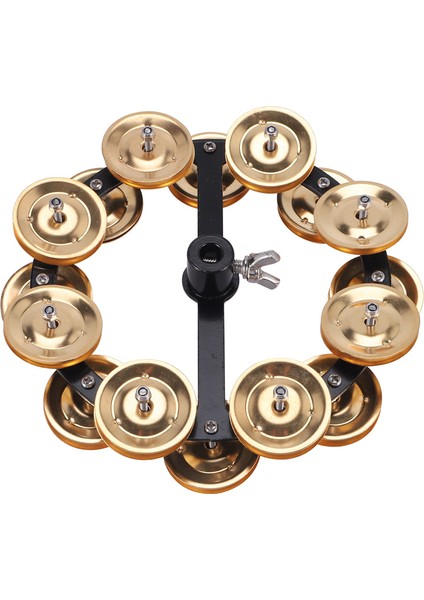 Müzikal Kalimba Taşınabilir Perküsyon Hi-Hat Tef, Sıralı Alaşım Jingle Davul Seti, Altın (Yurt Dışından)