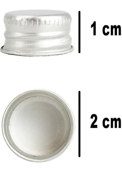 6’lı 50 ml Gümüş Metal Kapaklı Cam Zencefil Shot Şişesi Söz Nişan Hediyelik Kolonya Şişesi