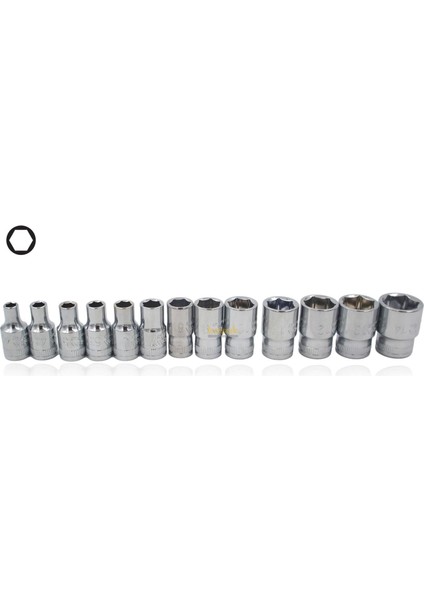 4 - 14MM 1/4" Raylı 13 Parça Lokma Anahtar Takımı C02-RH13