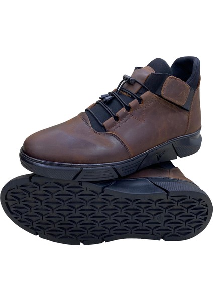 Erkek Crazy Deri Kahve Termo Taban BOT-3901-KAHVE