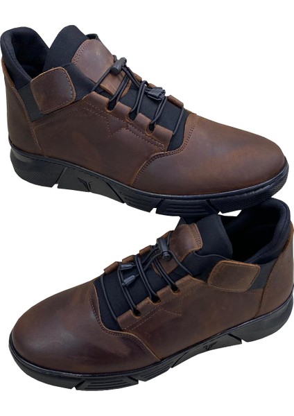 Erkek Crazy Deri Kahve Termo Taban BOT-3901-KAHVE fırsatları