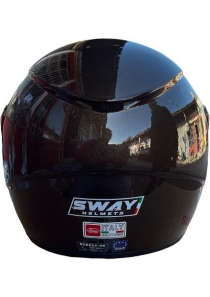 Sw 700 Motosiklet Kahverengi Yarım Kask