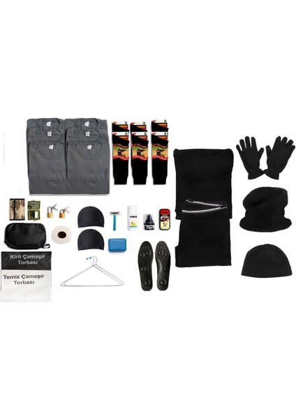 6'lı Havacı Kışlık Temel Asker Kolisi - Bedelli Kışlık Bedelli Askerlik Seti