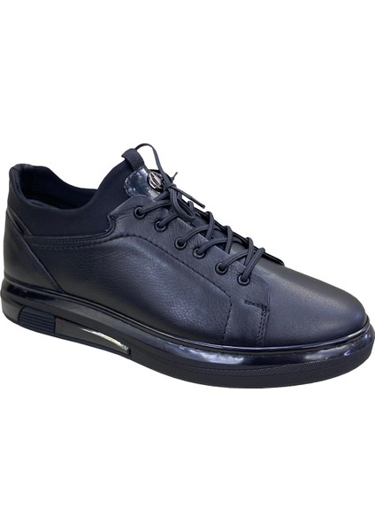 Erkek Streç-Lastik Bağcıklı Deri Siyah Poli TABAN-1983-SİYAH fırsatları