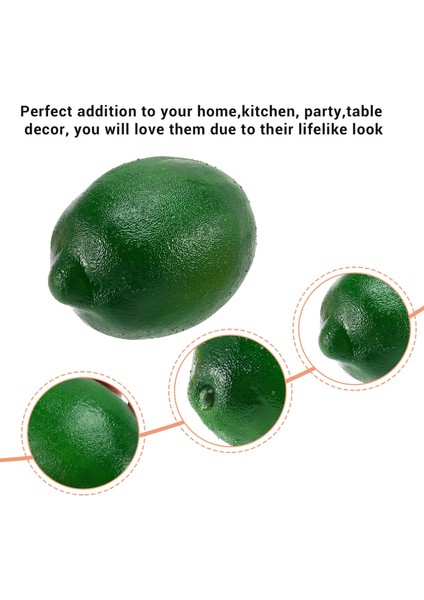 8 Paket Yapay Limon Meyve Vazo Dolgu Ev Mutfak Parti Dekorasyonu Için, Sarı ve Yeşil (Yurt Dışından)
