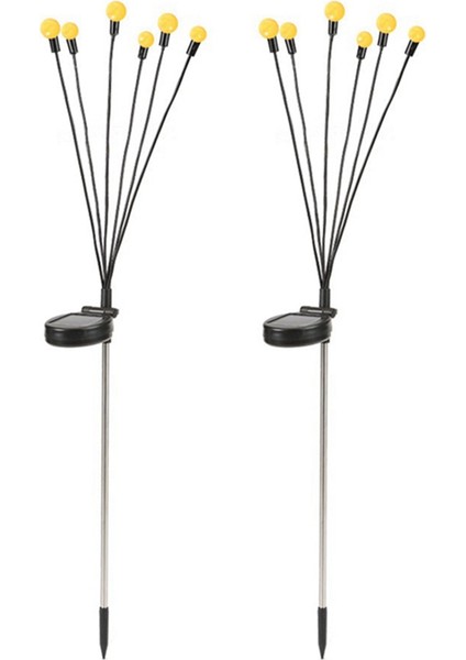 Güneş Enerjili Bahçe Işıkları - 2 Paket 12 LED Güneş Enerjili Ateşböceği Işıkları, Rüzgarla Sallanma, Suya Dayanıklı Güneş Enerjisi (Yurt Dışından)