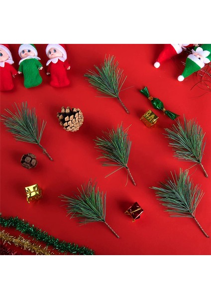 60 Pc Yapay Yeşil Çam Iğneleri Dalları-Küçük Çam Dalları Kaynaklanıyor-Noel Çelenk Için Yeşillik Çam Seçtikleri (Yurt Dışından) indirimleri