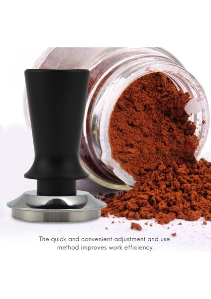 53MM Sabit Basınç Kalibre Edilmiş Kahve Espresso Sabotaj Barista Espresso Düz Tabanlı Kahve Çekirdeği Basın Sabotaj, Siyah (Yurt Dışından) fırsatları