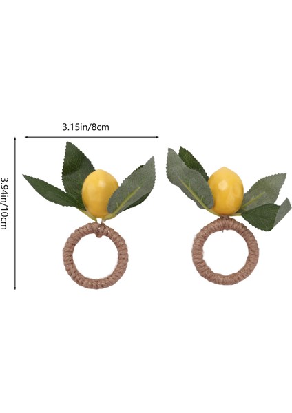 Limon Peçete Halkaları Seti, Limon Asma Peçete Halkaları, Ev Için Yemek Masası Ayarı Peçete Tutucu, Yemek Masası, Tatil Dekor (Yurt Dışından) fırsatları