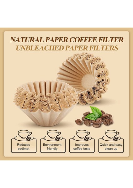 200 Adet 1-4 Fincan Kahve Filtreleri Küçük Kahve Kağıdı Filtreleri Tek Kullanımlık Sepet Filtreleri Kahverengi (Yurt Dışından) fırsatları