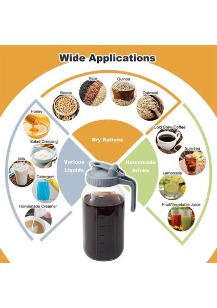 Soğuk Demleme Kahve Makinesi Sürahi, 32 Oz Kalın Borulu Kapak, Saplı ve Buzlu Demleme Kahve Için Paslanmaz Çelik Filtre (Yurt Dışından) fiyatları