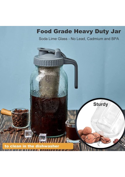 Soğuk Demleme Kahve Makinesi Sürahi, 32 Oz Kalın Borulu Kapak, Saplı ve Buzlu Demleme Kahve Için Paslanmaz Çelik Filtre (Yurt Dışından) modelleri