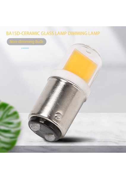 BA15D LED Ampul 3W 110V 220V Ac Karartmayan 300 Lümen Cob 1511 LED Lamba Beyaz Avize Dikiş Makinesi Için Sıcak Beyaz (Sıcak Beyaz) (Yurt Dışından)