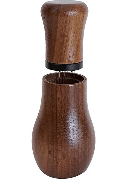 Wdt Aleti, Espresso Dağıtım Aletleri, 10 Iğneli Espresso Kahve Karıştırıcı, Standlı Doğa Ahşap Saplı (Ceviz) (Yurt Dışından)