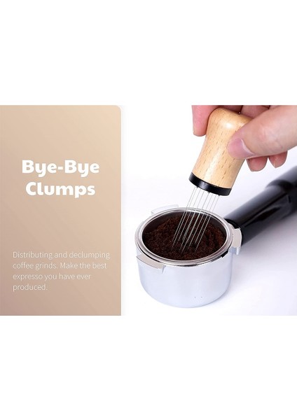 Wdt Aleti, Espresso Dağıtım Aletleri, 10 Iğneli Espresso Kahve Karıştırıcı, Standlı Doğa Ahşap Saplı (Ceviz) (Yurt Dışından) indirimleri