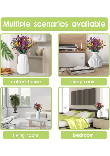 10PCS Paketler Dış Mekan Uv Dayanıklı Solmaz Sahte Plastik Yeşillik Bitkiler (Yurt Dışından) indirimleri