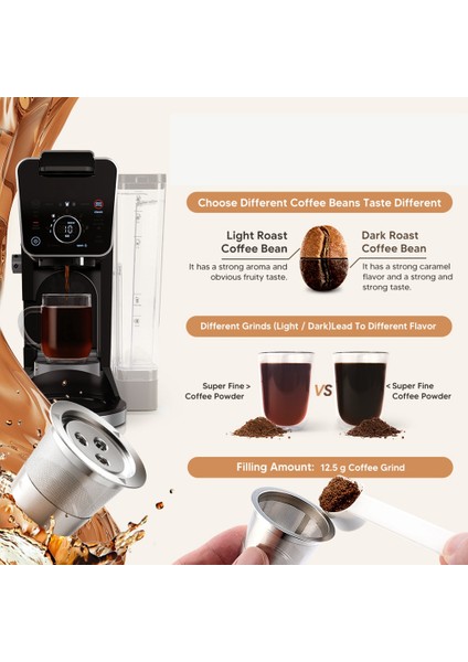 Ninja CFP201 CFP301 Kahve Makinesi Üç Delikli K Fincan Sirkülasyon Paslanmaz Çelik Kahve Kapsül Filtresi, 1 Adet (Yurt Dışından)