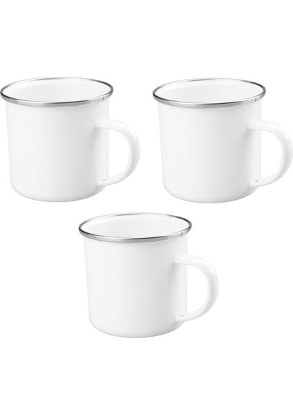 Emaye Kupalar - Emaye Paslanmaz Çelikten Yapılmış Içme Kupaları - Çaydanlık - Dış Mekan ve Kamp Için Kahve Kupa - 3 Parça (Yurt Dışından)