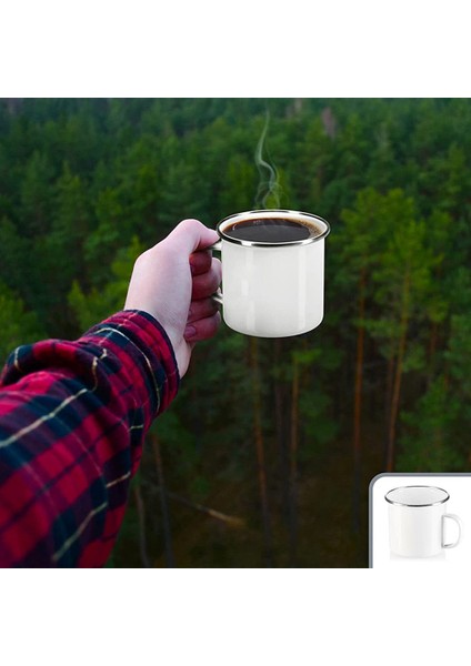 Emaye Kupalar - Emaye Paslanmaz Çelikten Yapılmış Içme Kupaları - Çaydanlık - Dış Mekan ve Kamp Için Kahve Kupa - 3 Parça (Yurt Dışından) modelleri