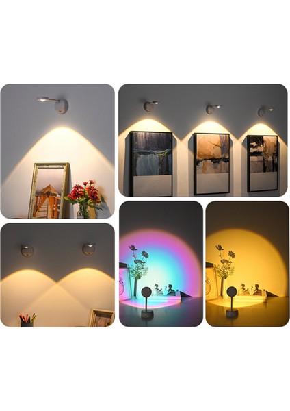 Adet LED Hareket Sensörü Gece Lambası USB Şarj Edilebilir Yatak Odası Duvar Oturma Odası Sensörü Duvar Lambası Iç Mekan Aydınlatması (Yurt Dışından)