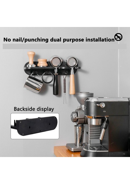 58MM Duvara Monte Kahve Depolama Rafı Hiçbir Yumruk Espresso Demleme Kolu Kahve Depolama Raf Aksesuarları (Yurt Dışından) fırsatları