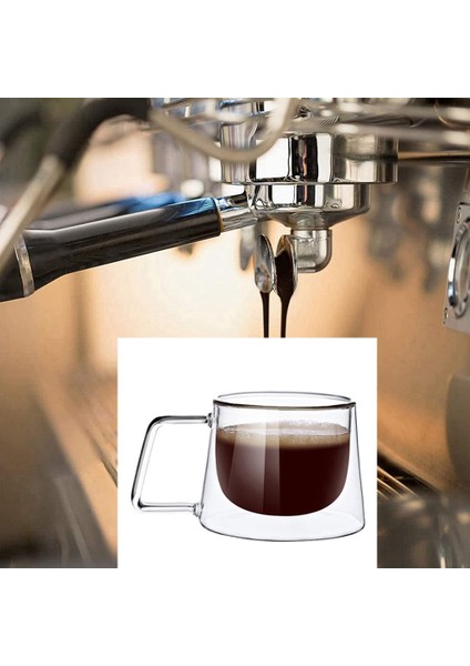 Çift Duvarlı Kahve Kupa, Saplı 2 Kahve Fincanı Seti, Bulaşık Makinesinde Yıkanabilir ve Isıya Dayanıklı, Sıcak Içecekler Için Şeffaf Kupa Için (Yurt Dışından) modelleri