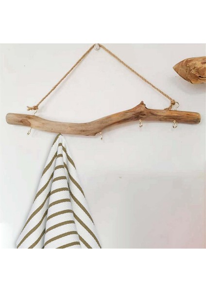Ahşap Kanca Driftwood Kanca Vintage Dekor Malzemeleri Giriş Yolu Küçük Eşya Dolabı Için Kullanımı Kolay Şube Askı Tutucu (Yurt Dışından)