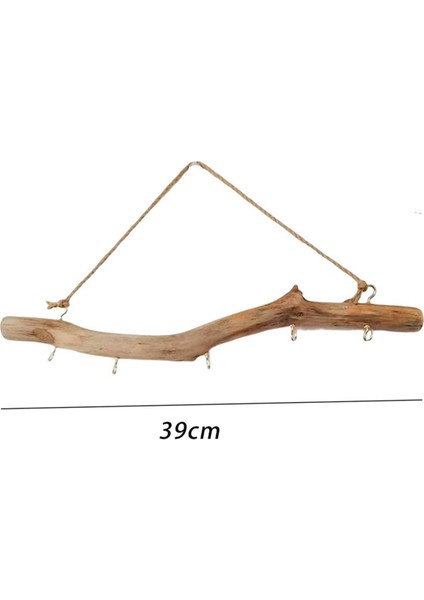 Ahşap Kanca Driftwood Kanca Vintage Dekor Malzemeleri Giriş Yolu Küçük Eşya Dolabı Için Kullanımı Kolay Şube Askı Tutucu (Yurt Dışından)