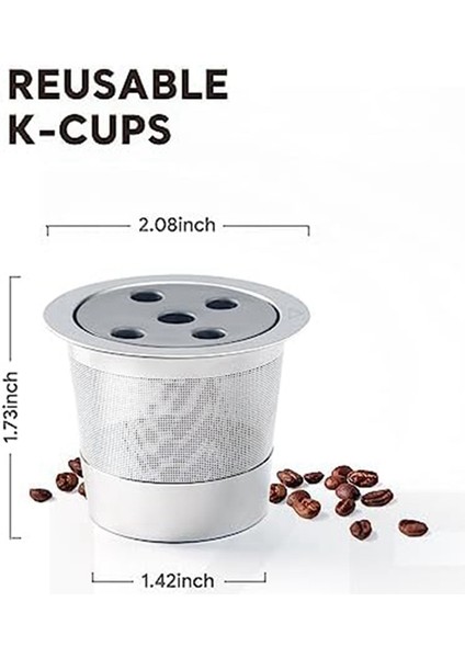 Beş Delikli Paslanmaz Çelik Yeniden Kullanılabilir K Bardaklar Plus Kahve Makinesi Için K-Cups Kahve Filtre Bölmeleri (Yurt Dışından) modelleri