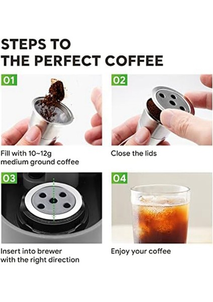 Beş Delikli Paslanmaz Çelik Yeniden Kullanılabilir K Bardaklar Plus Kahve Makinesi Için K-Cups Kahve Filtre Bölmeleri (Yurt Dışından) indirimleri