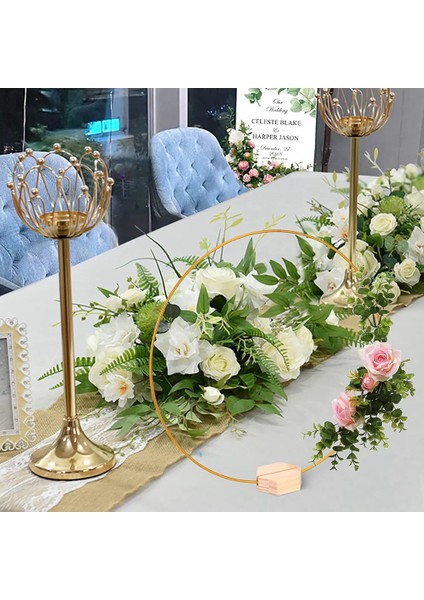 10'lu Yer Kartı Tutuculu Metal Çiçek Halkaları, Metal Çelenk Yüzük, Çelenk Kasnağı, Düğün Için 30 cm Metal Çiçek Kasnağı (Yurt Dışından) fırsatları