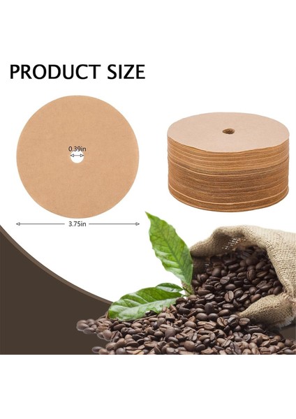 400 Adet Ağartılmamış Süzgeçli Kahve Filtreleri, 3.75IN Tek Kullanımlık Kahve Kağıdı Filtresi, Disk Kahve Filtreleri Ahşap Rengi (Yurt Dışından) modelleri