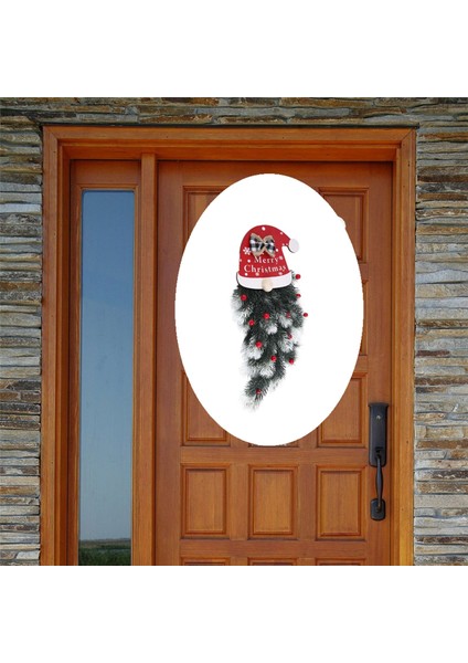 Ön Kapı Için Noel Çelengi, Noel Kapı Çelengi, Kapı Pencere Duvarı Için Yapay Noel Baba Noel Asılı Burcu, Sıradan (Yurt Dışından)