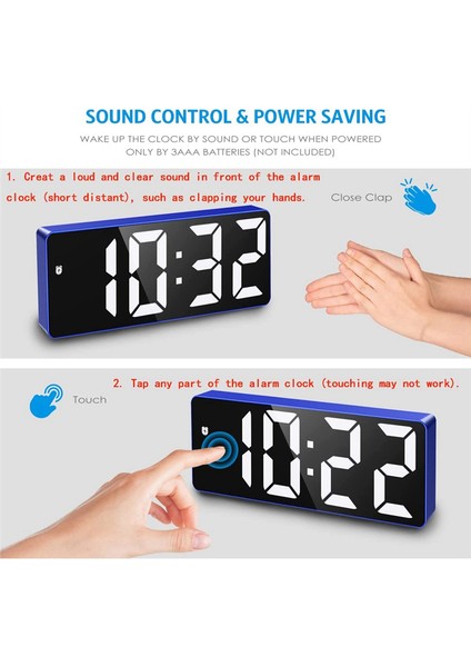 Dijital Çalar Saat, Yatak Odası Için LED Saat, Sıcaklık Göstergeli Elektronik Masaüstü Saati, Küçük Yeşil Saat (Yurt Dışından) modelleri