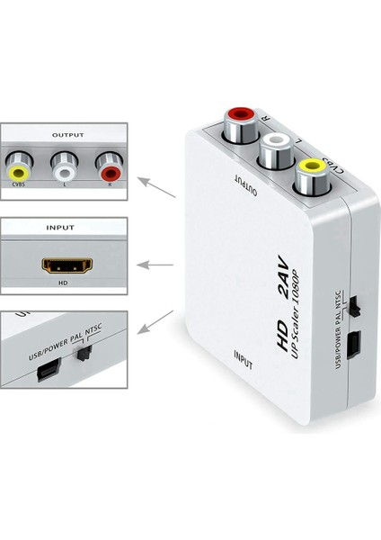 1080P Hd'den Av'a Dönüştürücü Bilgisayar Projeksiyonunu Hd Sinyal Ürünleri Için Tv Adaptörüne Bağlama Av Sinyal Ürünlerini Bağlama (Yurt Dışından) modelleri