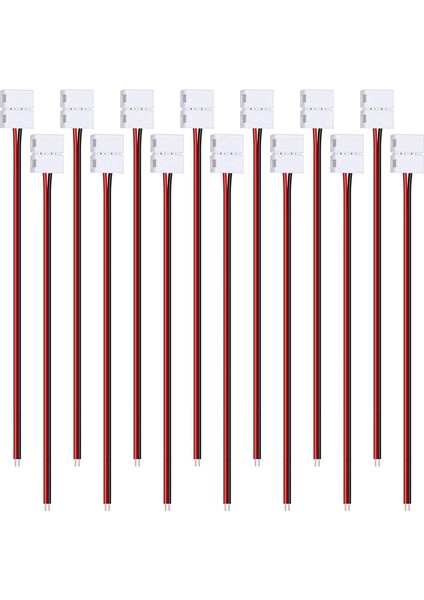 24 Adet 8mm 2 Pin LED Şerit Işık Konektörü 8 mm Genişliğinde Esnek Smd 3528 2835 Tek Renkli LED Şerit Işıklar Lehimsiz (Yurt Dışından)