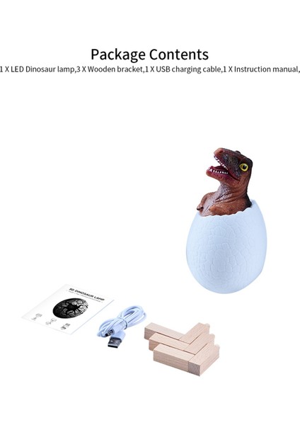 3D Gece Lambası Velociraptor Yumurta Masa Lambası 3 Renk Dokunmatik Karikatür Masa Lambaları Ev Dekor Çocuk Doğum Günü Hediyesi Için (Yurt Dışından)